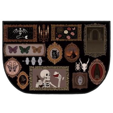 Imagem de Demissle Tapete de lareira para lareira Cabine Sudoeste à prova de fogo resistente ao fogo para fogão a lenha piso para cozinha interna e externa (Dark Academia, 61 x 91 cm)