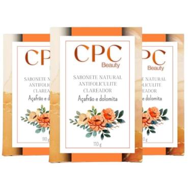 Imagem de Sabonetes Artesanais Naturais CPC Beauty (3 unidades, Depilatório de açafrão)
