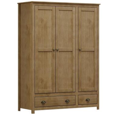 Imagem de Guarda Roupa 3P 2G Madeira Maciça 136 cm 9104 Freijo Milani Store