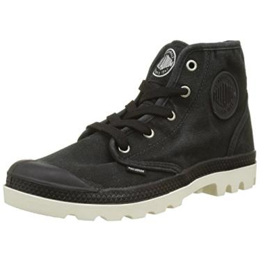 Imagem de Palladium Bota feminina de lona Pampa Hi, Preto (Preto/Marshmallow), 2