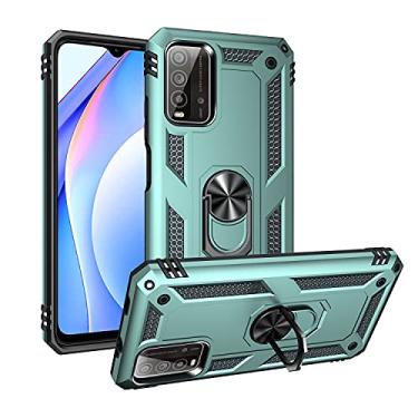 Imagem de SORAKA Capa para Xiaomi POCO M3 com suporte de anel invisível e placa de metal para montagem magnética em carro Capa rígida para PC Capa Xiaomi POCO M3 Capa