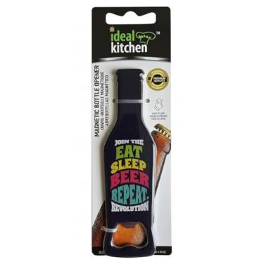 Imagem de Abridor de garrafas magnético 2 em 1 – Ímã de geladeira, aço inoxidável durável, portátil e leve, ideal para casa, bar, acampamento, trailer e aventuras ao ar livre (durma)