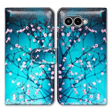 Imagem de Bcov Capa para T-Mobile Revvl 8, flor de ameixa, couro flip capa carteira com compartimento para cartão suporte capa para T-Mobile Revvl 8