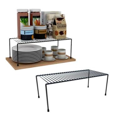 Imagem de Kit 2 Organizador de Armário Multiuso Grande 44cm Prateleira Aramado P