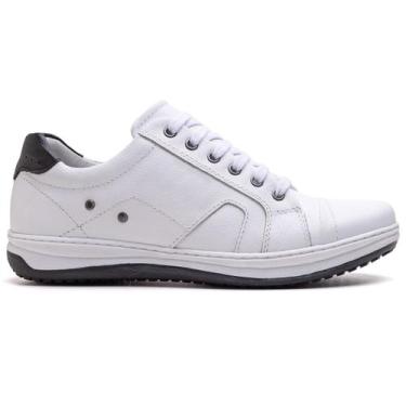 Imagem de Sapatênis Masculino Ultra Comfort em Couro Branco - RANSTER COMFORT, B