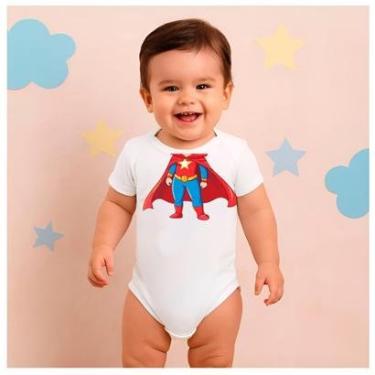 Imagem de Body Manga Curta Techmalhas Estampa Suoer Heroi America-Unissex