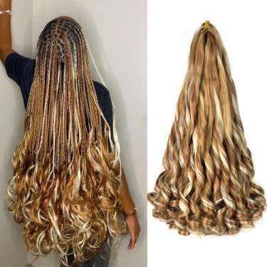 Imagem de French Curly Braiding Hair Vitorish, 22 polegadas, 8 pacotes para mulh