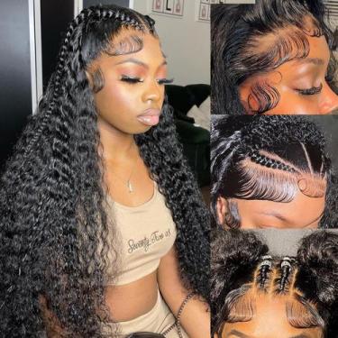 Imagem de Perucas frontais de renda Simeider Deep Wave 66 cm Cabelo humano 200% 