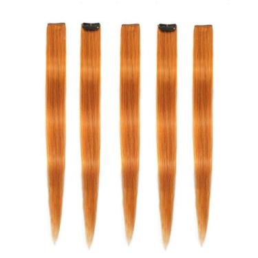 Imagem de Conjunto de 5 peças de extensões de cabelo Winsky 18" Dark Orange
