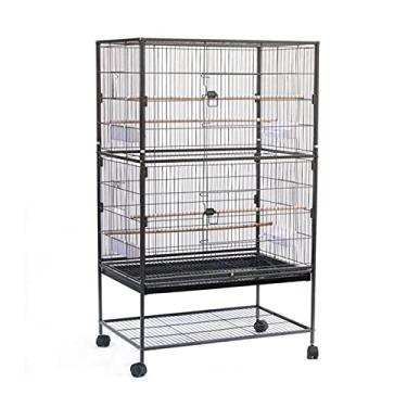 Imagem de Gaiola grande para pássaros, gaiola de reprodução, gaiola de papagaio, aviário, canário com rodas, ninho de pássaro