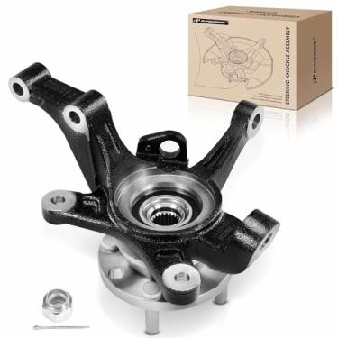 Imagem de A-Premium Junta de direção dianteira e conjunto de cubo de rolamento de roda compatível com Chevrolet Aveo 2004-2011, Aveo5 2007-2011, Pontiac G3 2009-2010, com 4 braços, lado direito do passageiro, substituição # 96535191