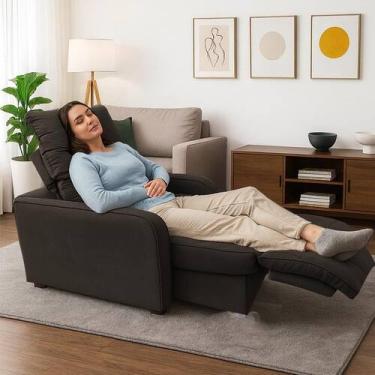 Imagem de Poltrona Retratil e Reclinavel Azera - Bl DECOR, Marrom