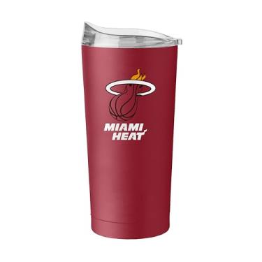 Imagem de FANMATS Copo de aço inoxidável NBA Miami Heat de 590 ml – Acabamento em pó durável – Serve para a maioria dos porta-copos, copo NBA oficialmente licenciado – Mantém bebidas quentes e frias
