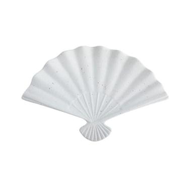 Imagem de Prato de serviço requintado em forma de leque criativo irregular personalizado prato de lanche prato de refresco prato de hotel restaurante pratos de mesa comerciais (C)