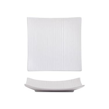 Imagem de Prato de serviço pratos de jantar de porcelana pratos de sushi estilo japonês para salada sobremesa lanche e aperitivo pratos de servir pratos pratos (cor: branco, tamanho: 25 cm)