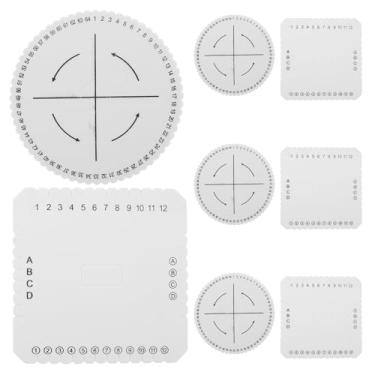 Imagem de LALAFINA 8 Peças Kumihimo Trança Disco Redondo Quadrado Disco de Fio Trançado Diy Tábua de Tecelagem para Pulseira da Amizade Cordão de Contas