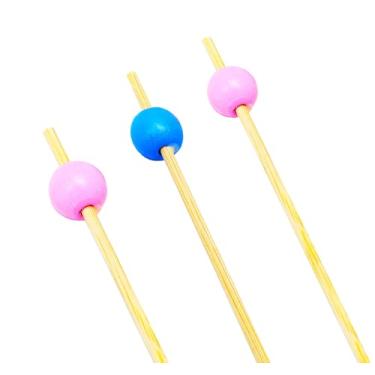 Imagem de Palito em Bambu para Petiscos 12cm/20 unidades - SilverFestas (Bolas Color)