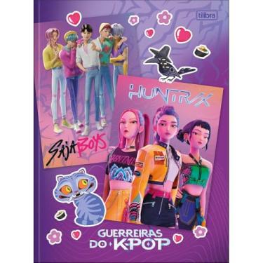 Imagem de Tilibra - Caderno Brochura Universitário Guerreiras do K-Pop 80 Folhas - Capa Roxa Saja Boys + Huntrix - 200mm x 275mm - 1 unidade