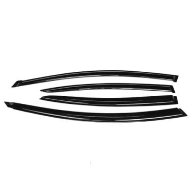 Imagem de GRJQRKHZ Defletor de janela lateral de carro para M&azda 3 Sedan 2009-2013 Weathershied viseira de porta vento sol proteção chuva janela lateral defletores de vento