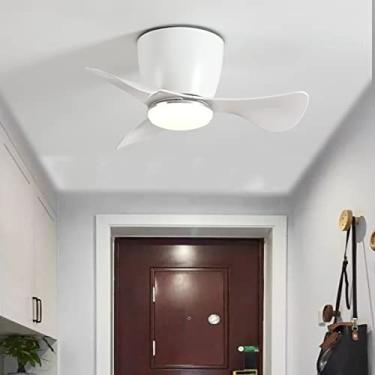Imagem de Luzes de ventilação, todos os Ceilifan com controle remoto silencioso interior ventilador de quarto luzes de teto com temporizador sala de jantar ventilador com ceililight/branco