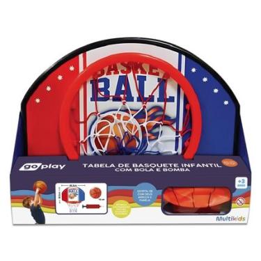 Imagem de Cesta de Basquete Infantil com Bola e Bomba Multikids - BR2323 BR2323