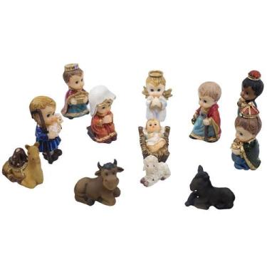 Imagem de Presépio Infantil 12 Peças Resina  Enfeite de Natal - taimes
