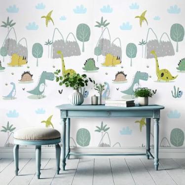 Imagem de Papel de Parede Adesivo Lavável Envelopamento Antimanchas 5 metros (Dinossauro)