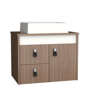 Imagem de Gabinete Para Banheiro Tech 2g 60cm Suspenso Branco