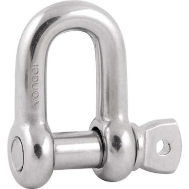 Imagem de Manilha Reta Para Cabo De Aço 3/8 Aço Inox Vonder