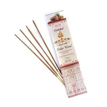 Imagem de Incenso Indiano Goloka Massala Cedar Wood  Cedro 15g