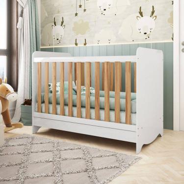 Imagem de Berço Americano 3 em 1 Ben 100% Mdf Brilho/Amêndoa - Móveis Peroba