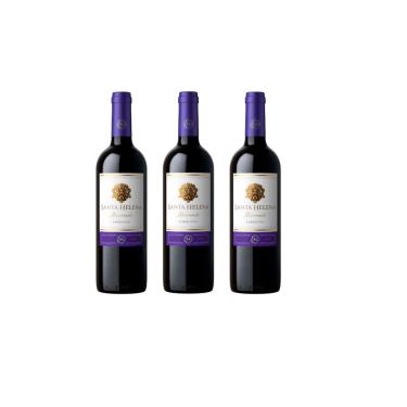 Imagem de Kit Vinho Santa Helena Carmenere Reservado Tinto 750ml 3uni