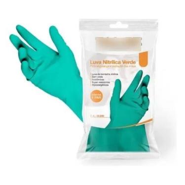 Imagem de 1 Par Luva Nitrilica Verde - Talge, M