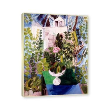 Imagem de Moldura de champanhe. Impressões Raoul Dufy, (casa e jardim), pôster de viagem vintage, arte impressionista, imagem de arte de parede em tela para decoração de casa. 40 x 50 cm-15,8 x 19,7 pol