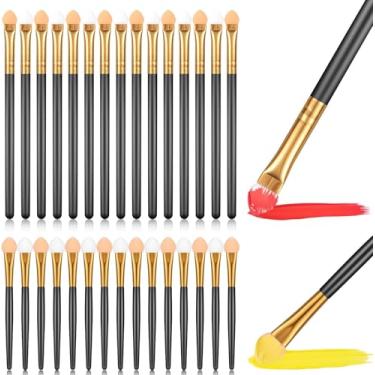 Imagem de 30 pincéis aplicadores de esponja, pincéis de pintura pastel, esponja pastel, ferramentas detalhadas para pintura, faça você mesmo, scrapbooking, cartões (11 cm, 7,6 cm)