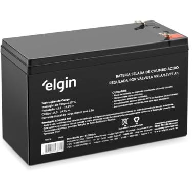 Imagem de Bateria Selada de Chumbo VRLA Elgin - 12V 7Ah