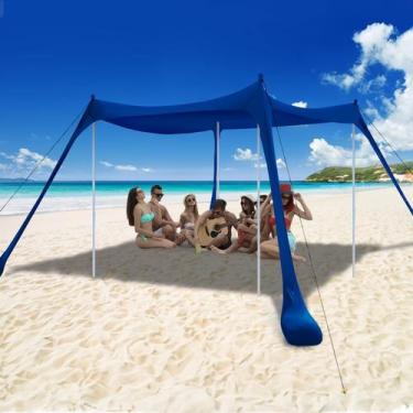 Imagem de Barraca de praia COMMOUDS 3x3m UPF50+ com dossel à prova de vento