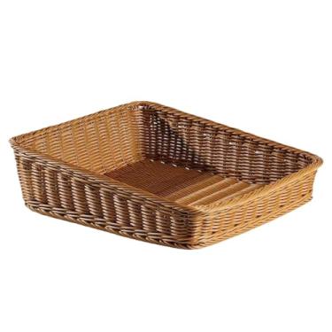 Imagem de Baoblaze Cesta de pão rústica multiuso, cesta de vime com grande capacidade para frutas e vegetais, organizador de brinquedos para cozinha, banheiro e despensa