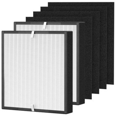 Imagem de Filtro BF35 compatível com purificador de ar clássico BF35 Alen BreatheSmart, HEPA 3 em 1 com filtro de substituição de carbono ativado BF35-VOC/Fumaça, 2 filtros HEPA + 4 pré-filtros de carbono