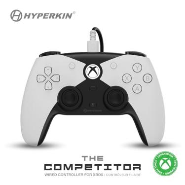Imagem de Hyperkin Competitor Wired Controller - Officially licensed Controller for use with Xbox Series X|S, Xbox One, Windows 10|11, PC, Video Game Controller with Hall Effect Sticks, 3.5MM. (White)
