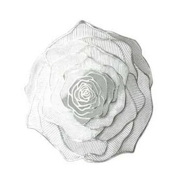 Imagem de Kit Jogo Americano Sousplat Mesa Posta Jantar Design Brilhante com 2 4 ou 6 Peças – Elegância e Praticidade(M8 Prata,Kit 6)