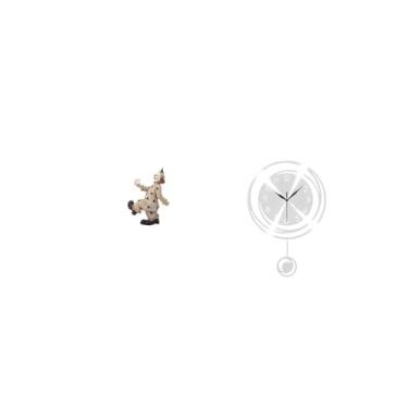 Imagem de Fenteer Estatueta de Palhaço, Escultura Colecionável, Ornamento para Centro de Mesa, Decoração de Sala de Jantar, Presente, Relógio de Parede Decorativo, Leve