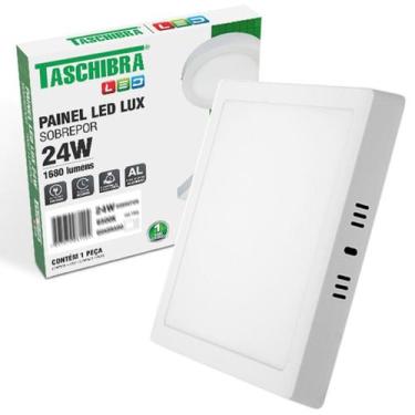Imagem de Painel Plafon Quadrado Sobrepor 24w Branco Quente 3000k - TASCHIBRA