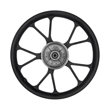 Imagem de Roda Traseira Liga Leve Titan 150 2004 A 2025 Titan 160 Start 150 160 Modelo V-Shape Preto Com Rolamentos Shiver