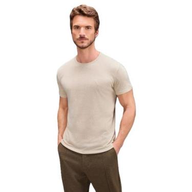 Imagem de Camiseta Slim Malha Pessego Reserva, Bege, M