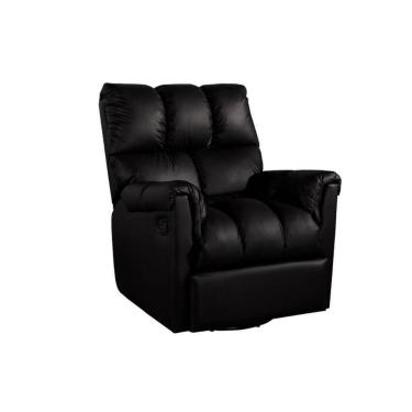 Imagem de Poltrona Reclinável P- Sala Aspen Romana Zero Wall Giro E Balanço Courano Preto - Probel