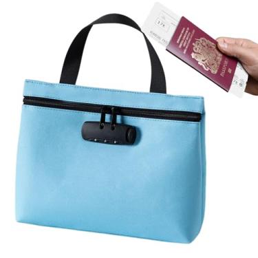 Imagem de Bancária Com Bloqueio - Pochete Organizadora de Dinheiro Ergonómica,Estojo Para Viagem - para Documentos Bilhetes Cadernetas de Banco Chaves Passaporte e Itens Valiosos