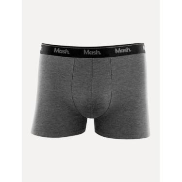 Imagem de Cueca Mash Boxer Cotton Basic Dark Logo Cinza Mescla Escuro Tamanho:L/