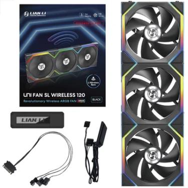 Imagem de Kit 3 Cooler Lian Li Uni Fan Sl Wireless 120 Reverse ARGB