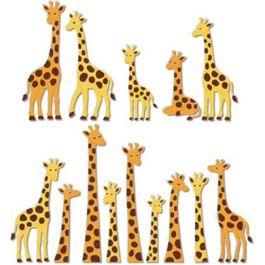 Imagem de DELORIGIN Girafa matrizes de corte de família animais para fazer cartões, estêncil, aço carbono, corte, cartão, scrapbook, gravação em relevo, moldes para aniversário, cartões comemorativos, papel